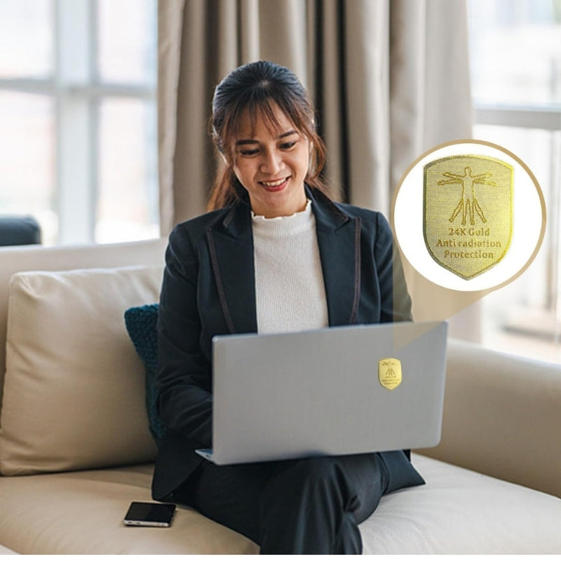 Proele™ Scudo Gold - Protezione Anti Radiazioni EMF (Electro Magnetic Fields)  🤎Cellulari e Telefoni Cordless, PC e Laptop, Router Wifi, Microonde